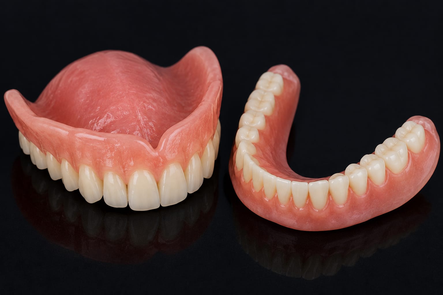 Prótese dentária completa, arcada superior e inferior
