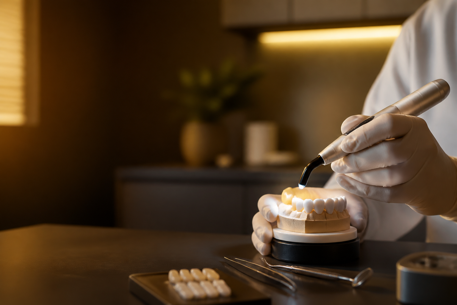Instrumento odontológico para restaurações dentárias